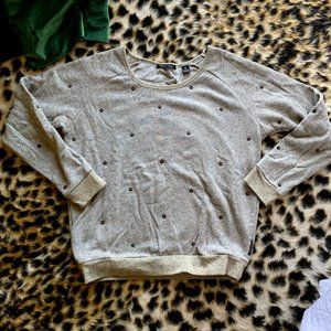 MAISON SCOTCH. Grey & Gold Star Rivet Sweatshirt.